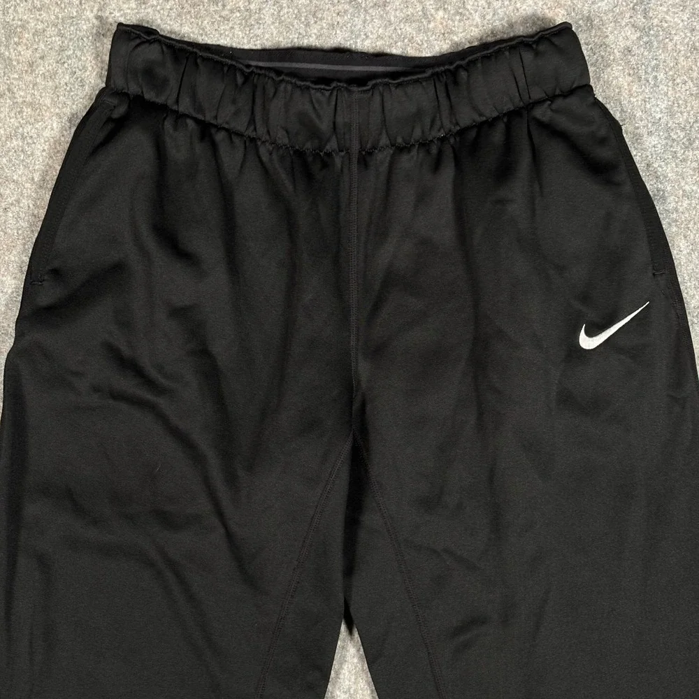 Nike‎ Dri Fit Black Fleece Therma Track Training Sweatpants Wide Leg Girls XL - Picture 2 of 15